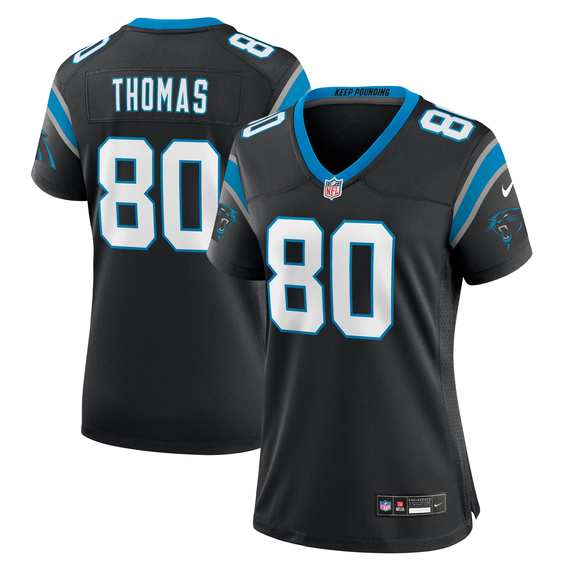 Ian Thomas Carolina Panthers Women's Team Game Jersey – Black