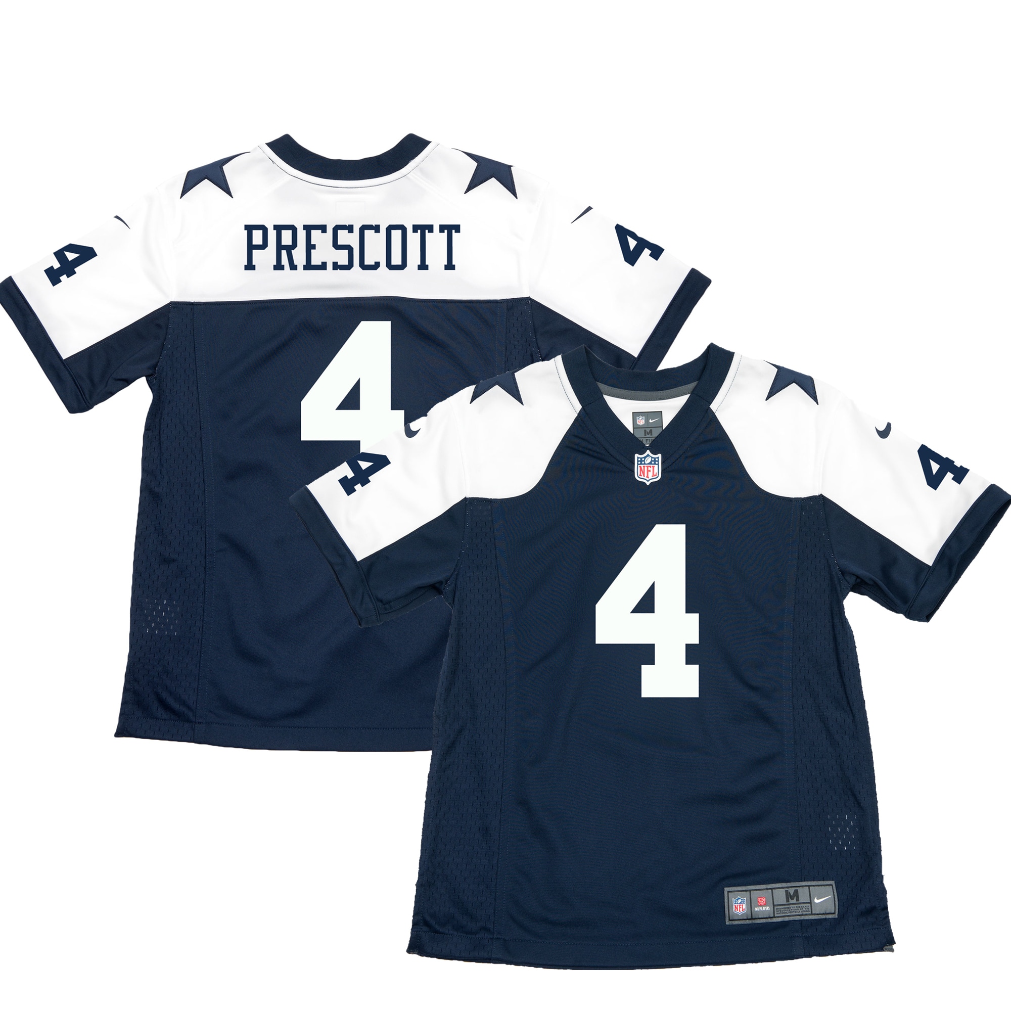 Dak Prescott Dallas Cowboys Youth Throwback Game Jersey – Navy