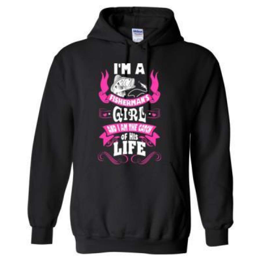 AGR I Am A Fishermans Girl And I Am The Catch Of His Life – Heavy Blend™ Hooded Sweatshirt