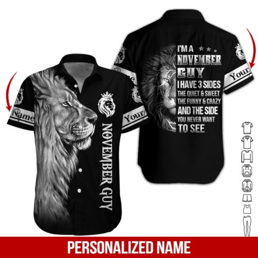 November Guy Custom Name Hawaii Shirt For Men Women Adult Ha106355