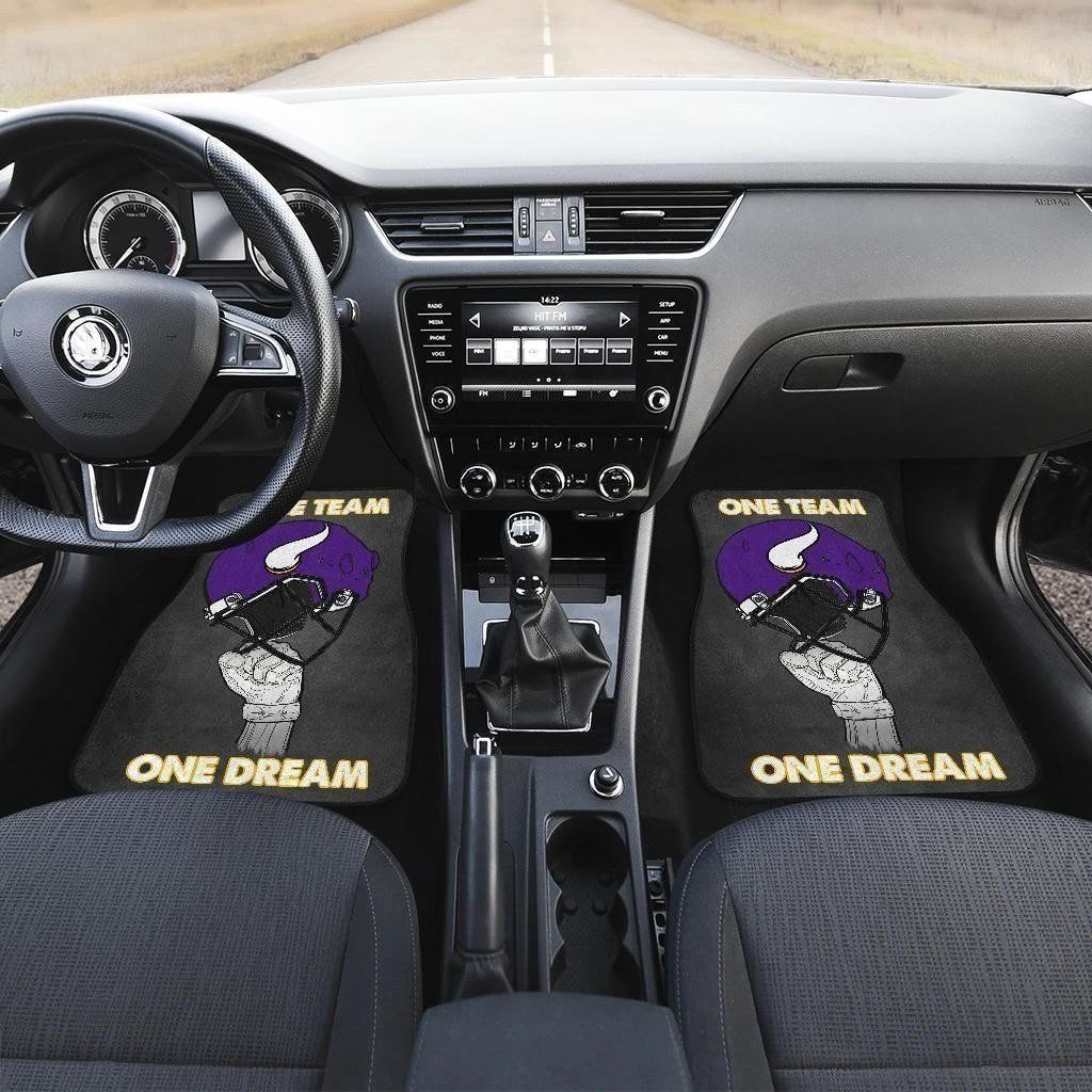 One Team One Dream Minnesota Vikings Car Floor Mats Personalized Car Seat Floor Mat Custom Print