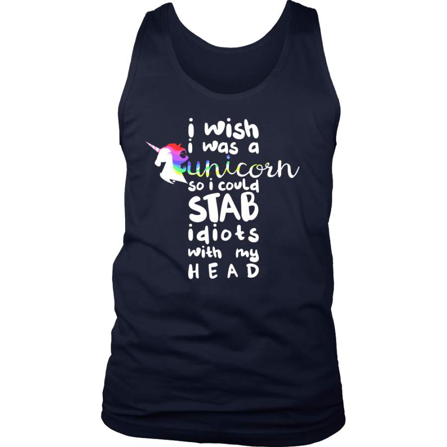 Wish I was a Unicorn Funny Humor Animal Tank