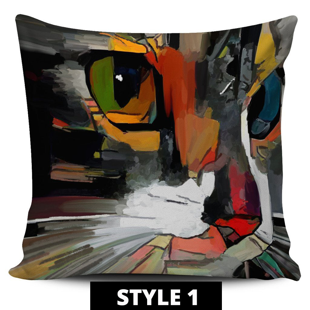 Art Cat Pillow Covers