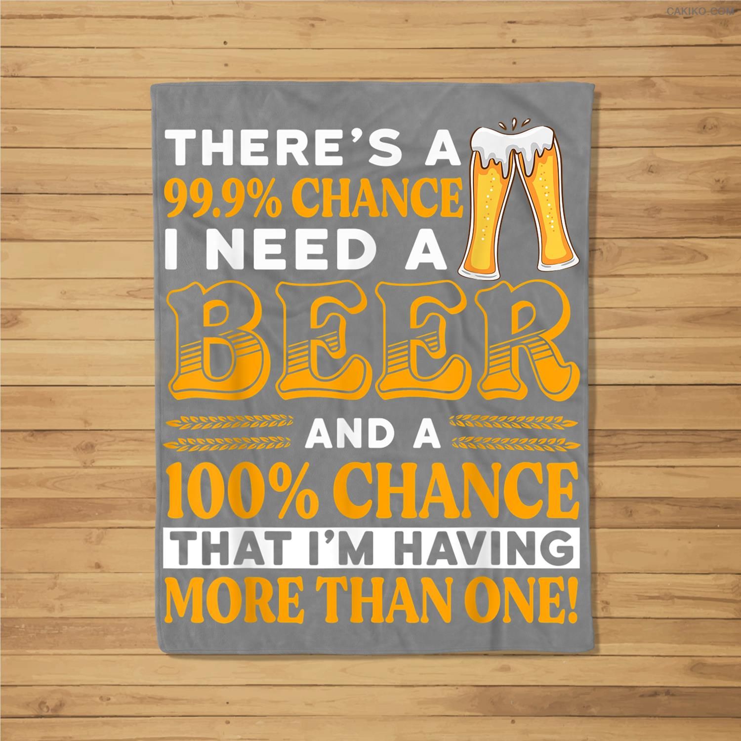I Need A Beer And A 100% Chance Drinking Team Beer Lover Fleece Blanket