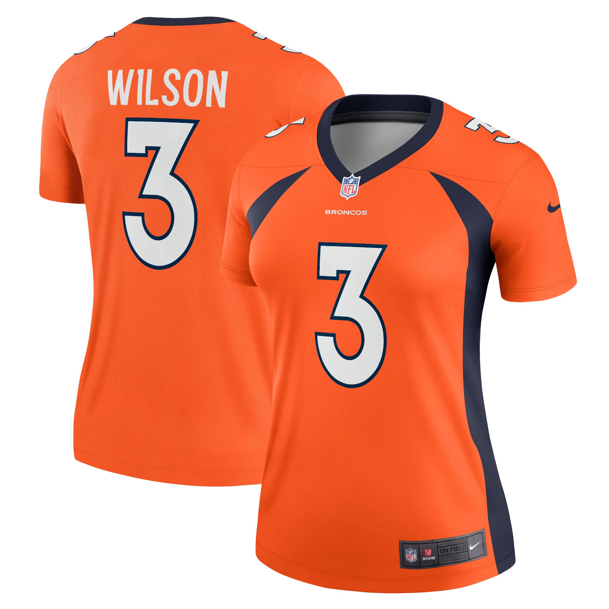 Russell Wilson Denver Broncos Women's Alternate Legend Jersey – Orange