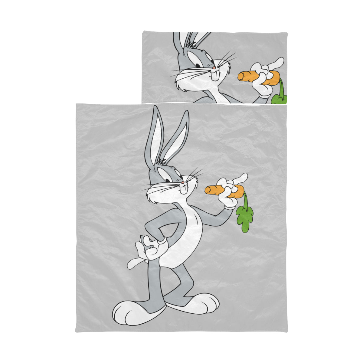 Bugs Bunny 2 Kids’ Sleeping  Bag Small Size 30 Inch(W) X 33 Inch(L), Pillow Cover 21 Inch(W) X 10 Inch(L)