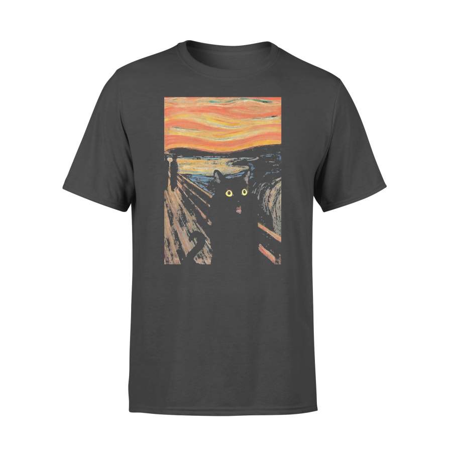 Cat Expressionism Painting Scream T-shirt