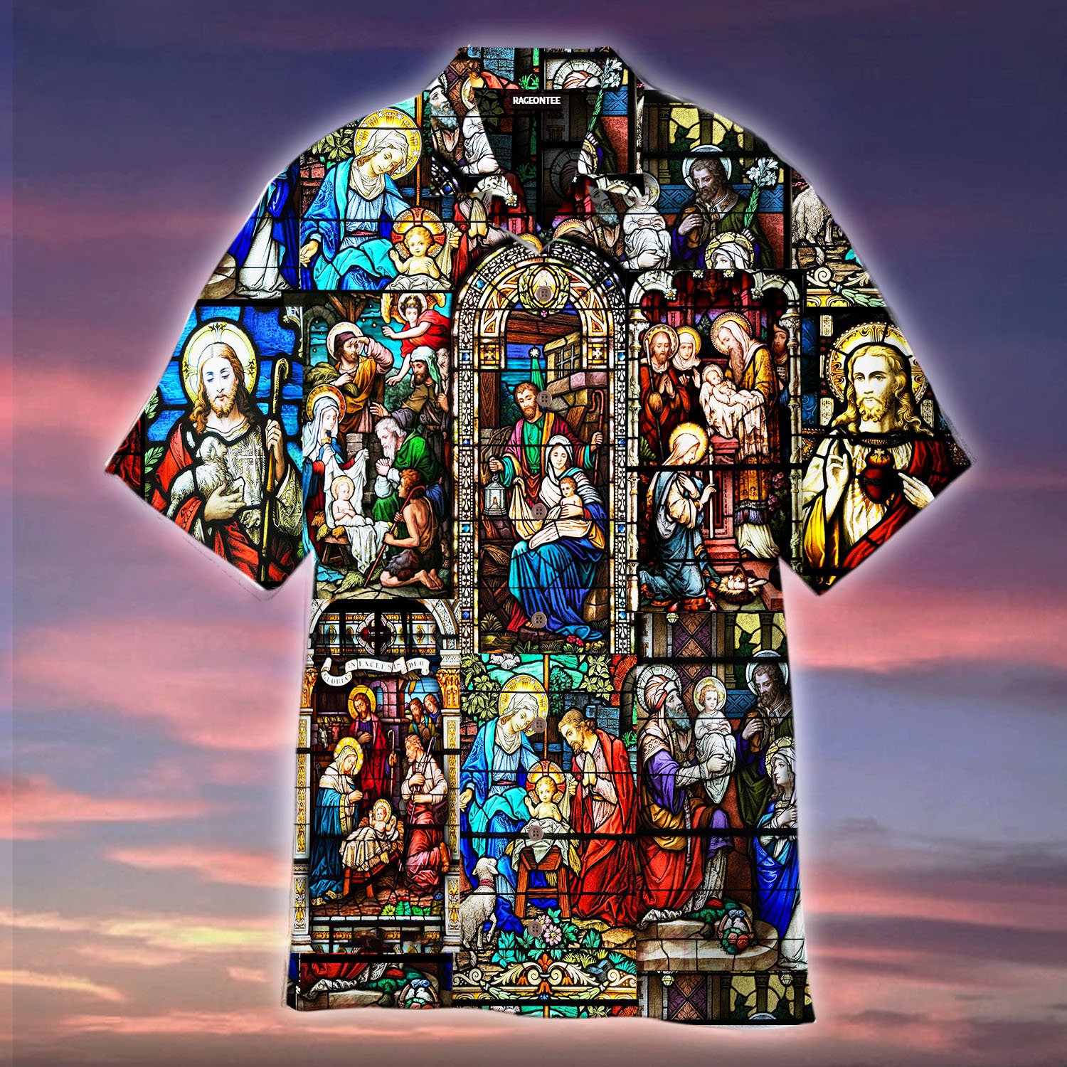 Life Of Jesus Stained Glass Window Hawaii Shirt For Men Women Adult Ha94572