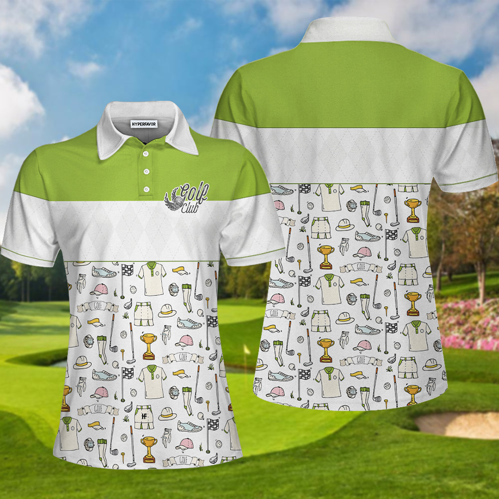 Golf Life In Green V2 Short Sleeve Women Polo Shirt Coolspod