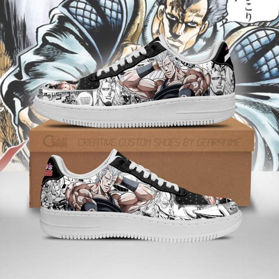 Jean Pierre Polnareff Air Sneakers Manga Style JoJo’s Anime Shoes Fan Gift PT06