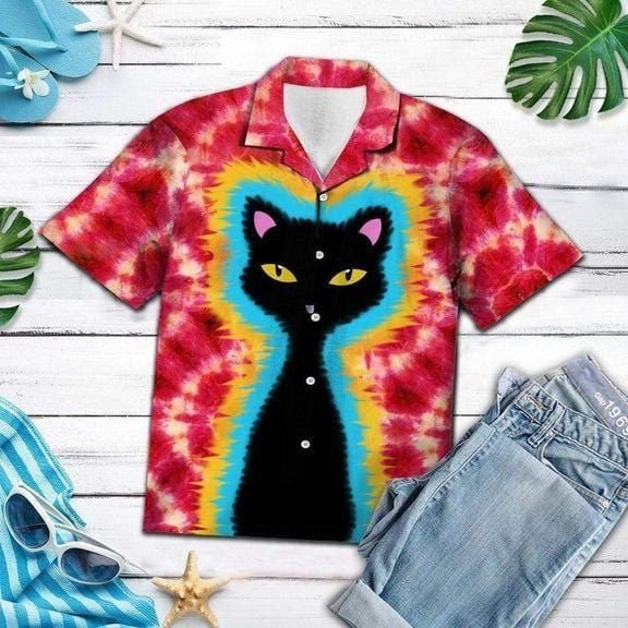 Black Cat Hawaii Shirt Unisex Adult Ha81330