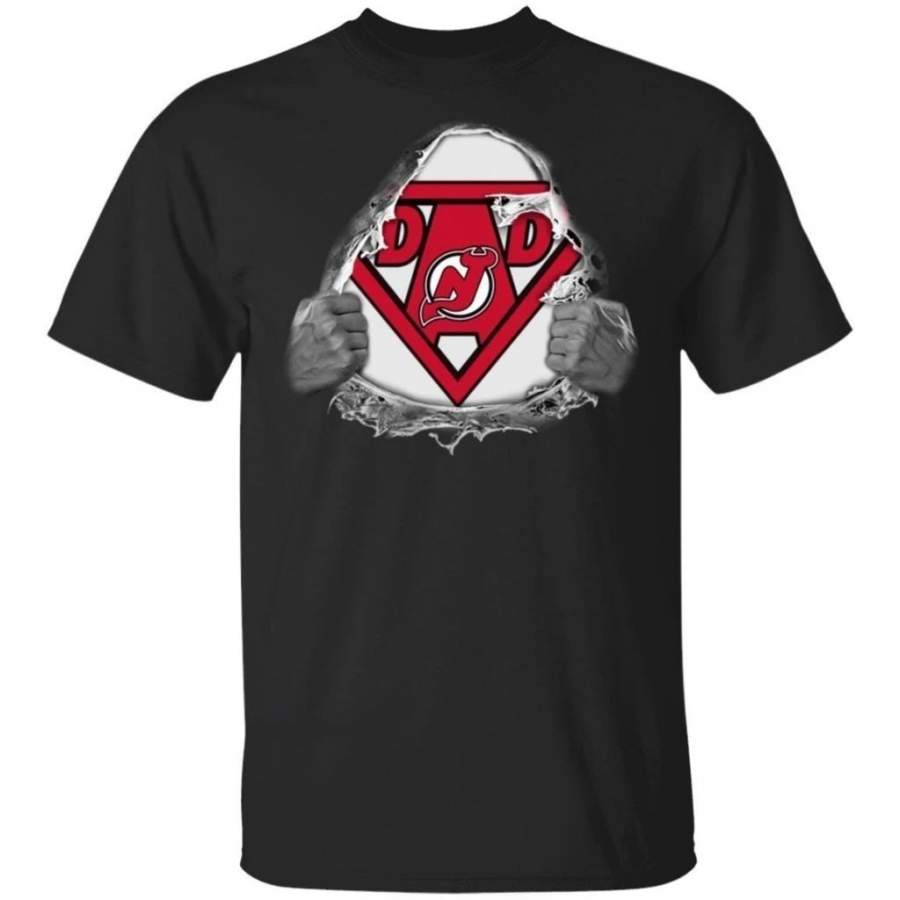 Dad Super Fan New Jersey Devils Hockey T-Shirt Gift For Dad