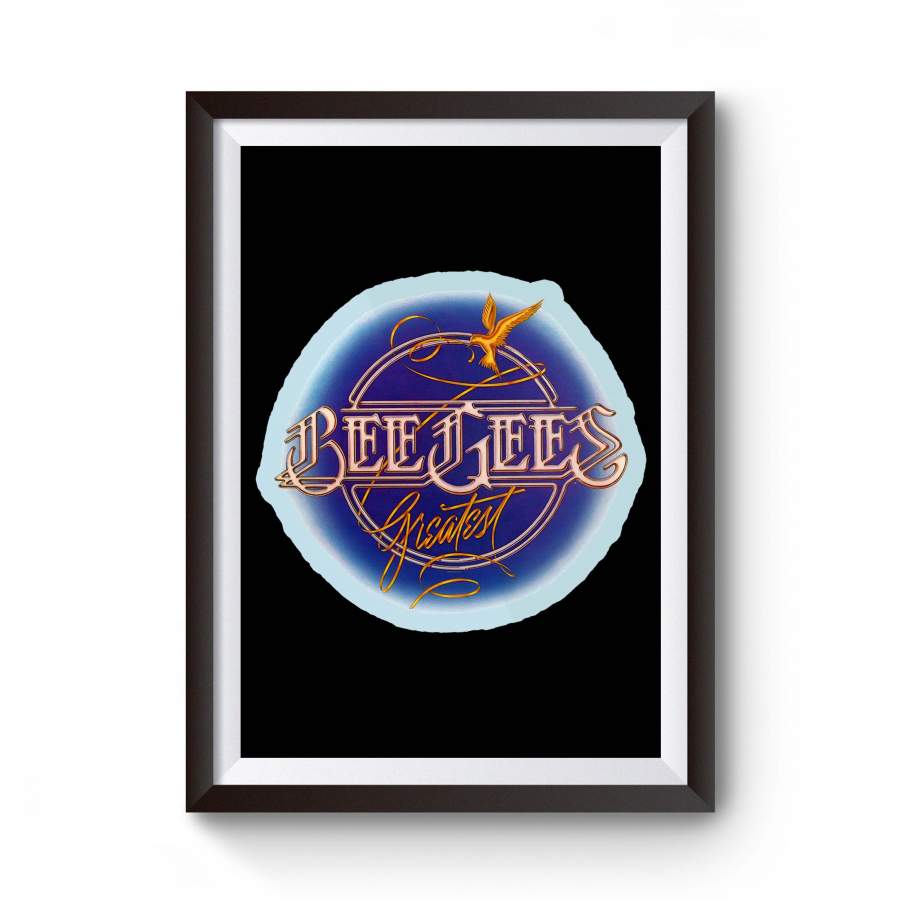 Bee Gees Pop Music Soft Rock Vintage Graphic Poster