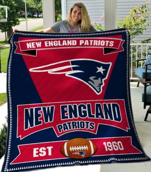 New England Patriots 2 Quilt Blanket Bh92