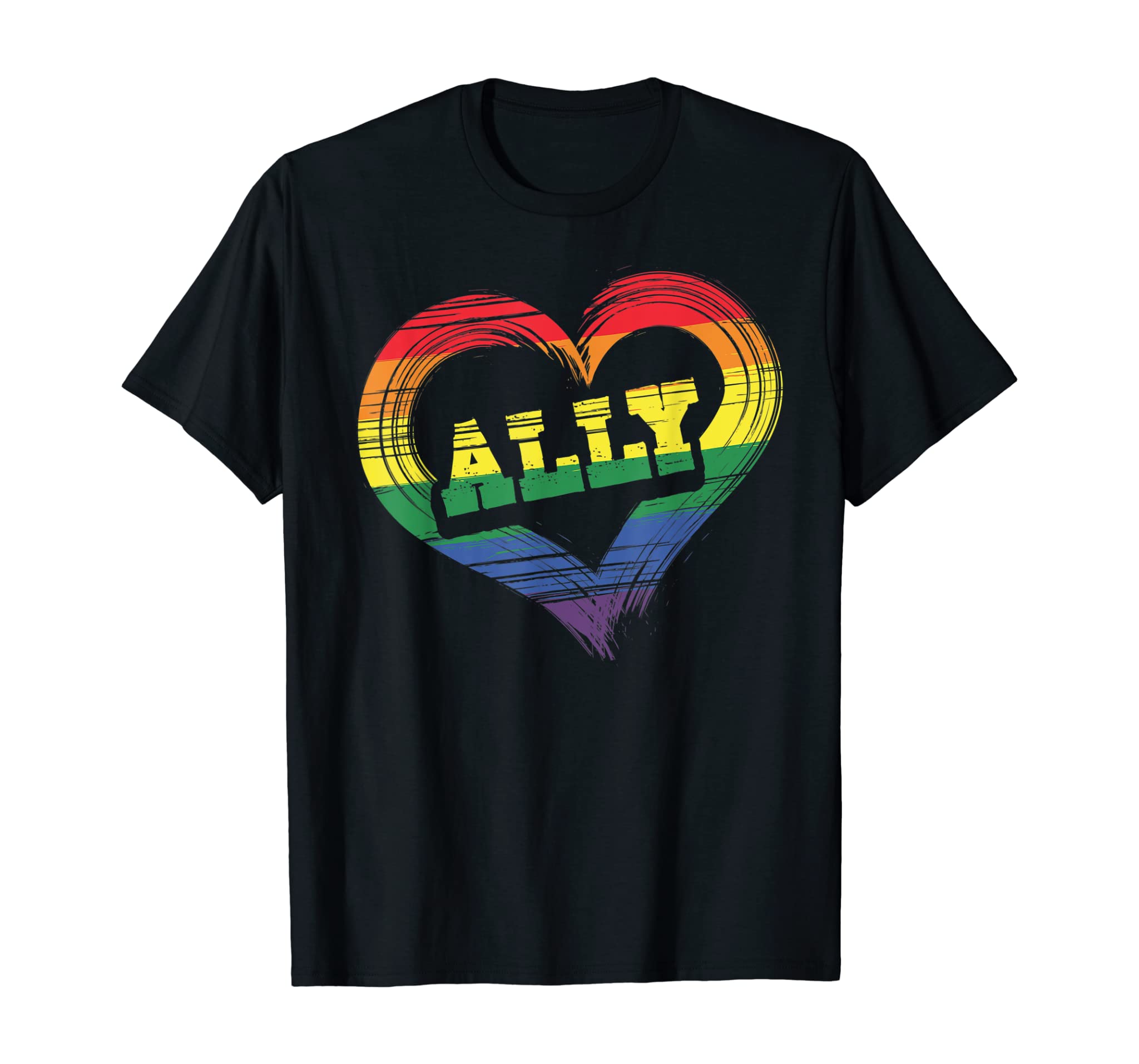 Ally LGBT Gay Lesbian Pride LGBT Teacher Rainbow Flag T-Shirt