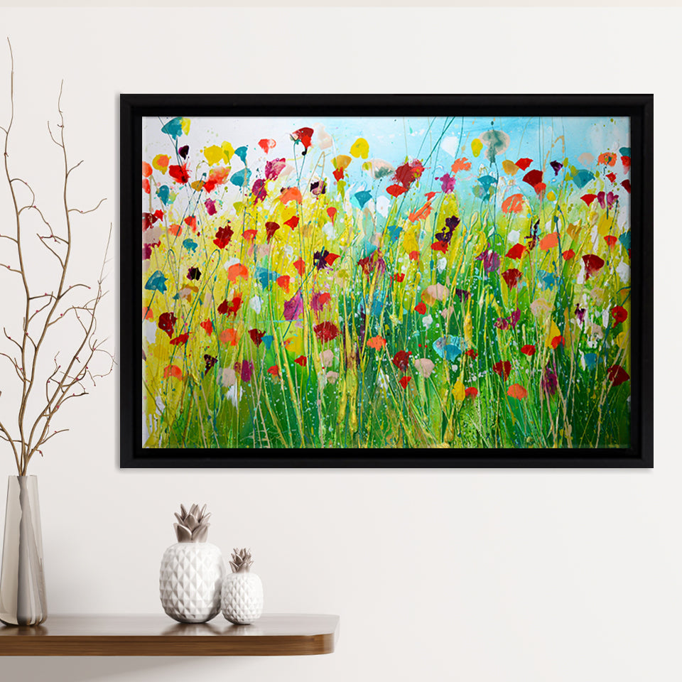 Blooming Summer Framed Canvas Print – Canvas Painting, Canvas Art, Wall Art, Wall Decor