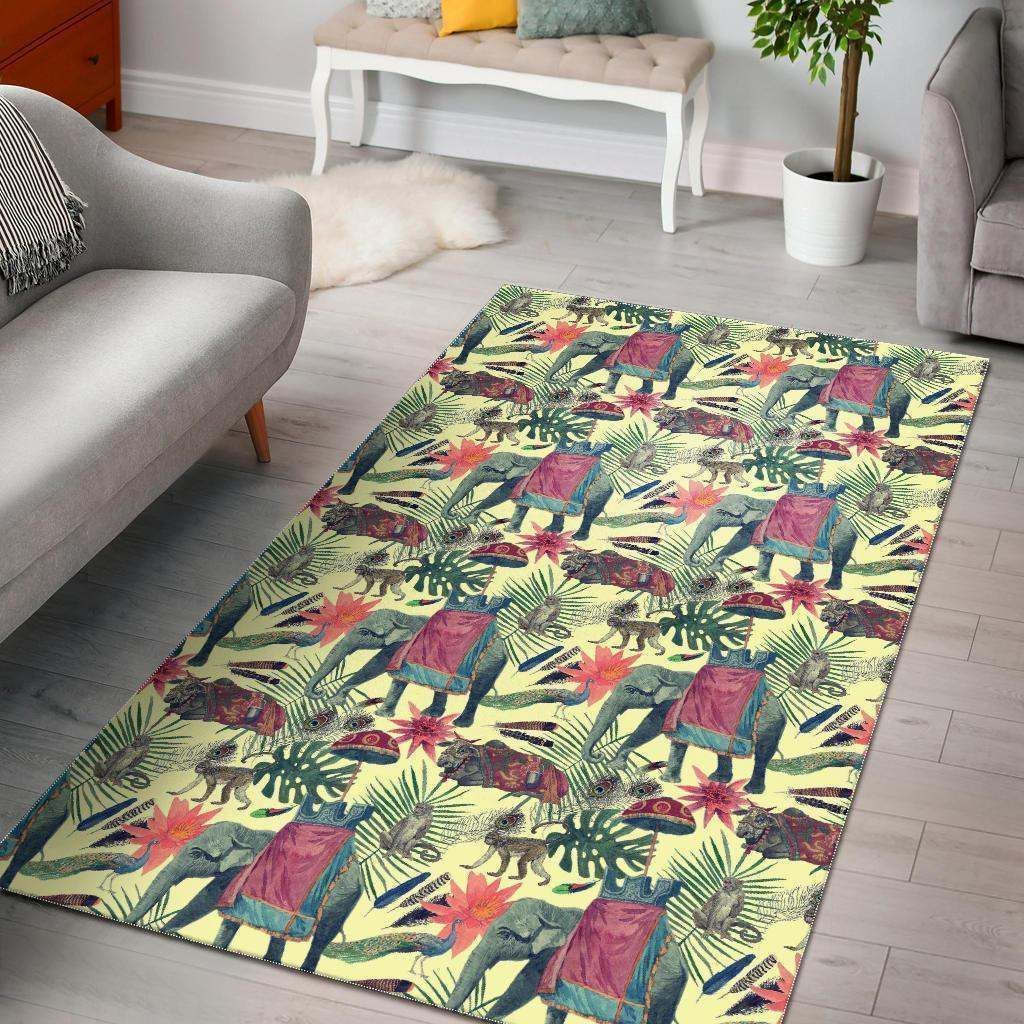 Tropical Elephant Rug