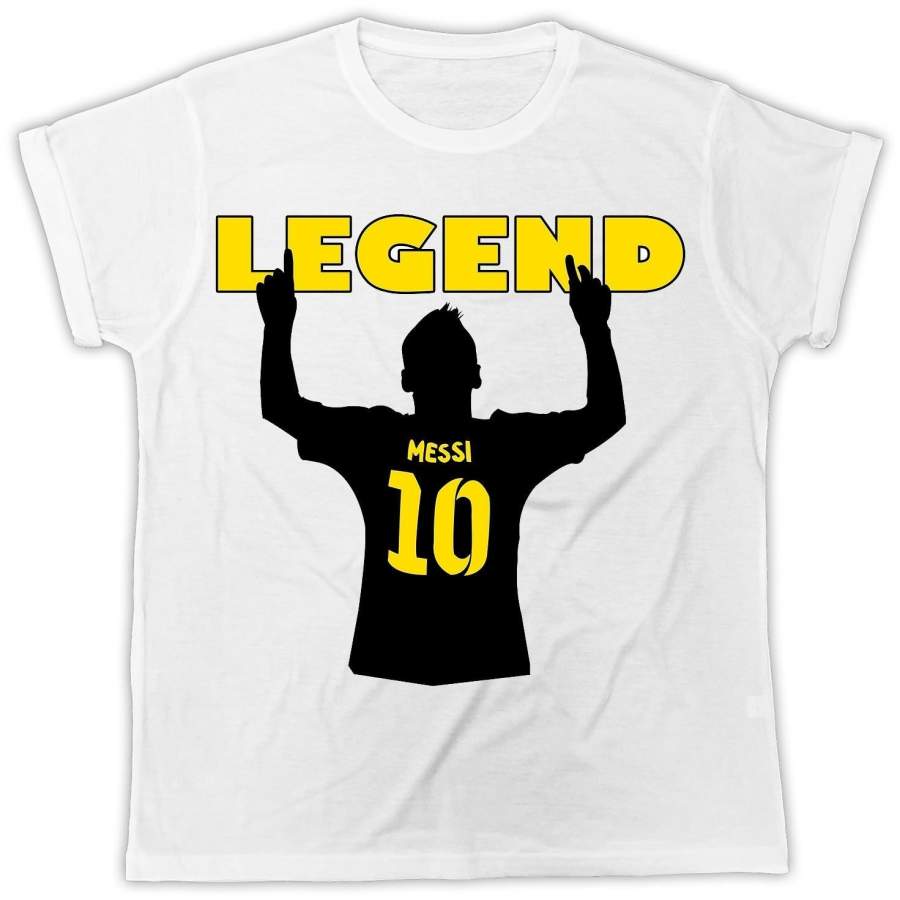 Football Soccer Legend Shirt Lionel Messi Fans White T-Shirt