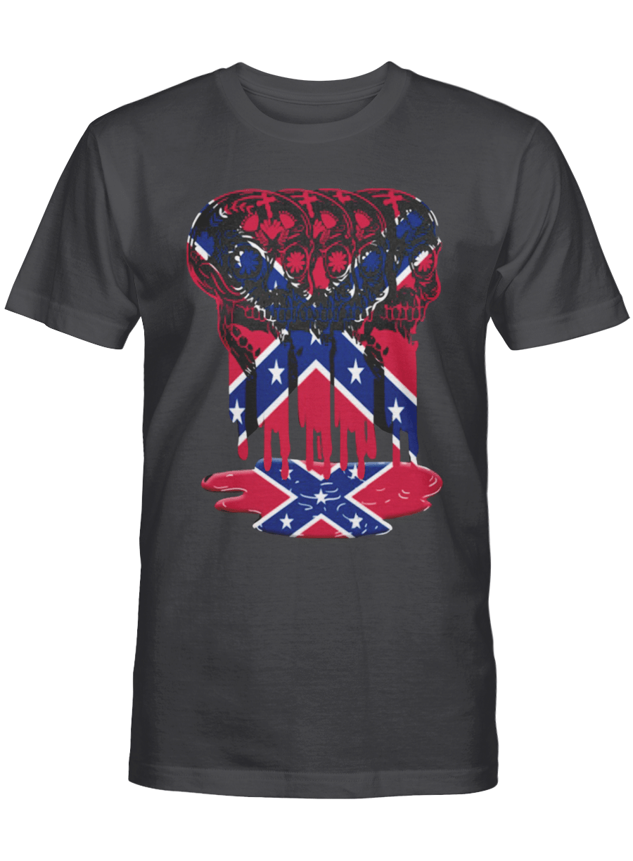 Skull Redneck Art 1 - Confederate States Of America T shirt - TattoosCafe