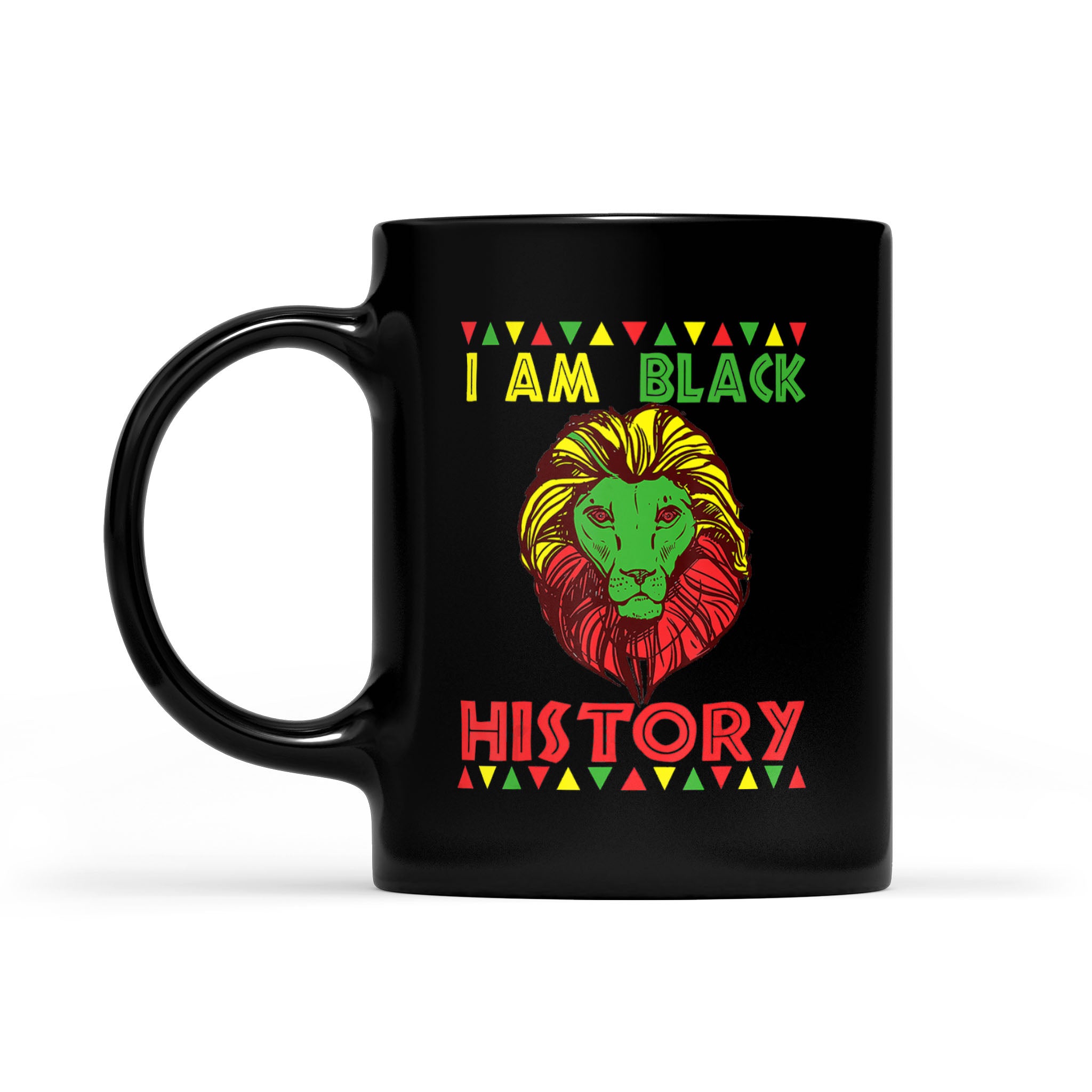 African American Black Pride Lion I Am Black History Month – Black Mug