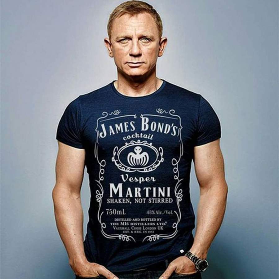 James Bond 007 T Shirts Short Sleeve o Neck Men T Shirts Fashion Male T ...