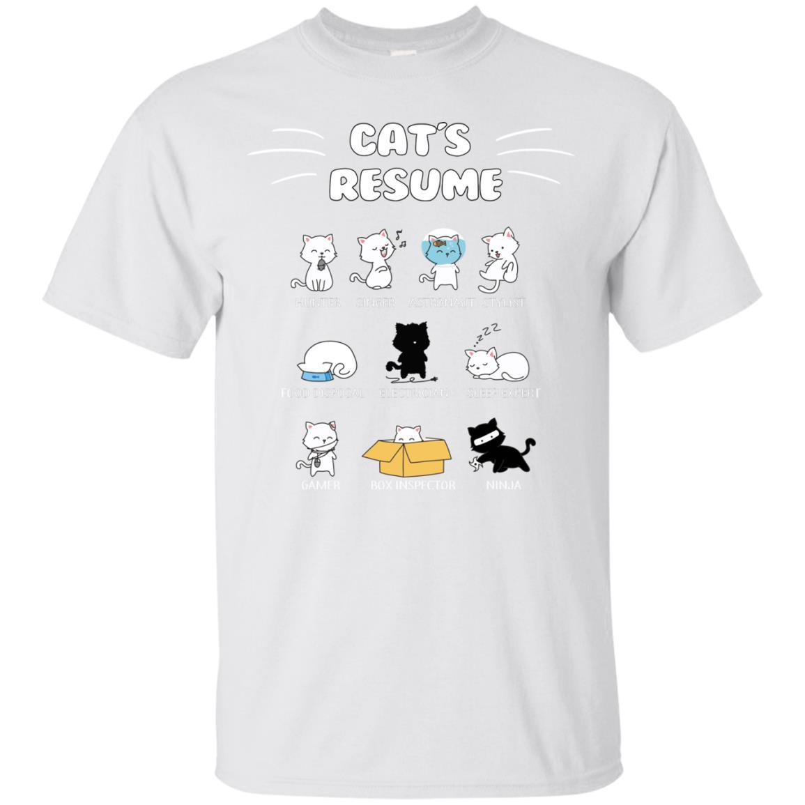 Cat’s Resume TShirt as special kitten gift