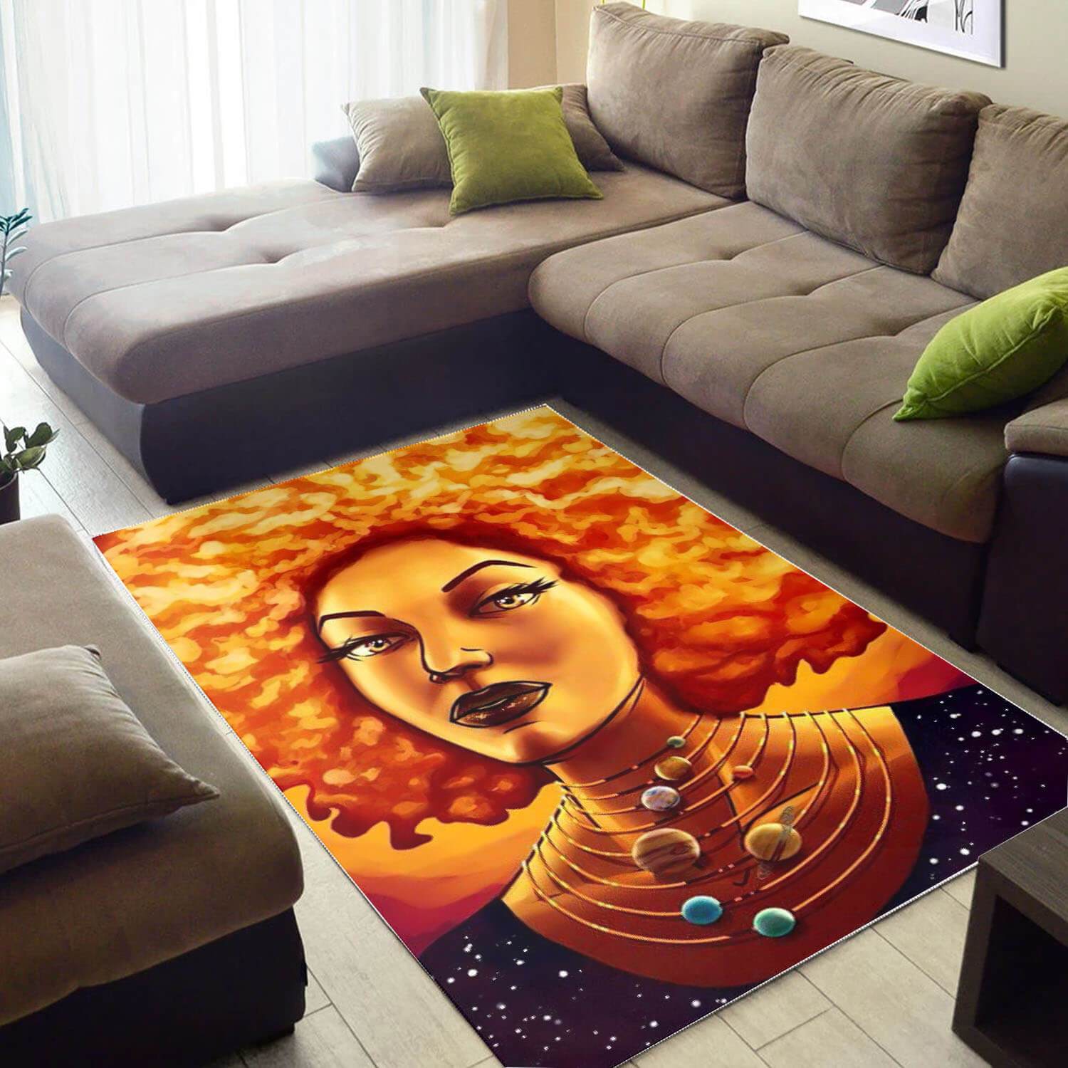 African Rugs Beautiful Afro Girl African American Carpet Afrocentric Decor Ideas WBG28497