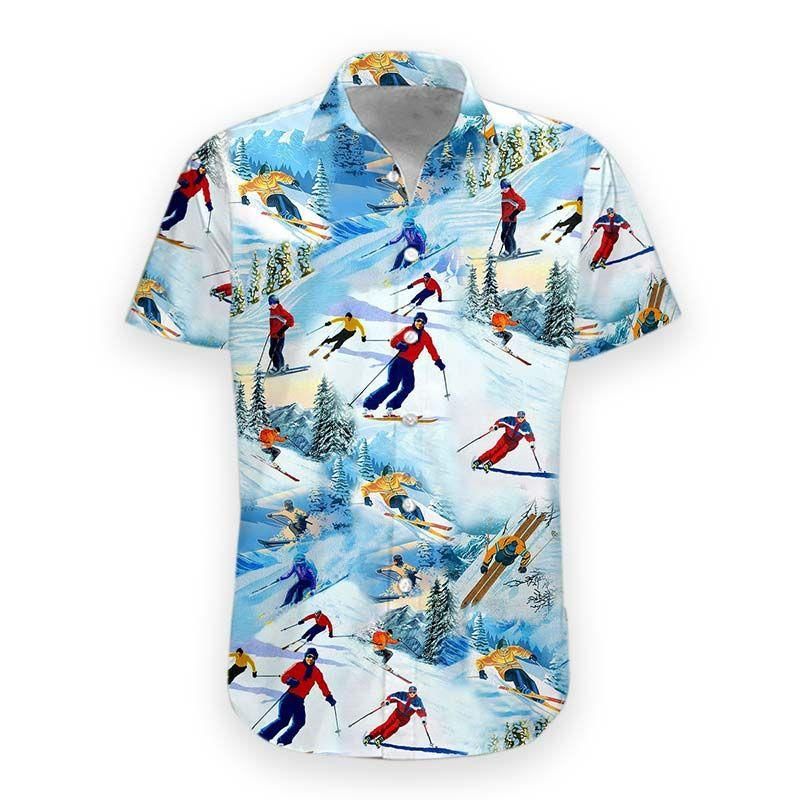 Skiing Aloha Hawaii Shirt Colorful Short Sleeve Summer Beach Casual For Men And Women Ha37974