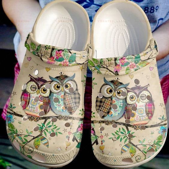 Couple Owls Tropical Gift For Lover Rubber clog Shoes Comfy Footwear