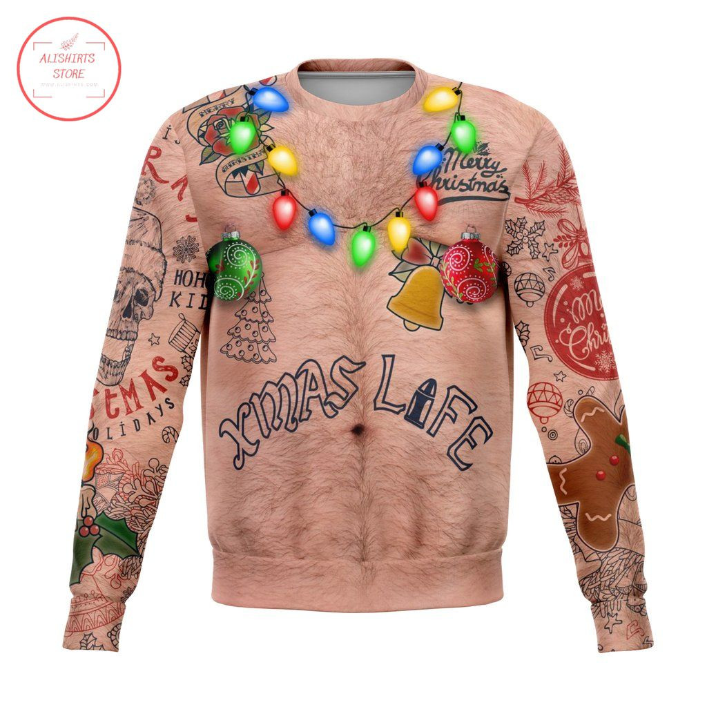 Tattooed Xmas Life Ugly Christmas Sweater