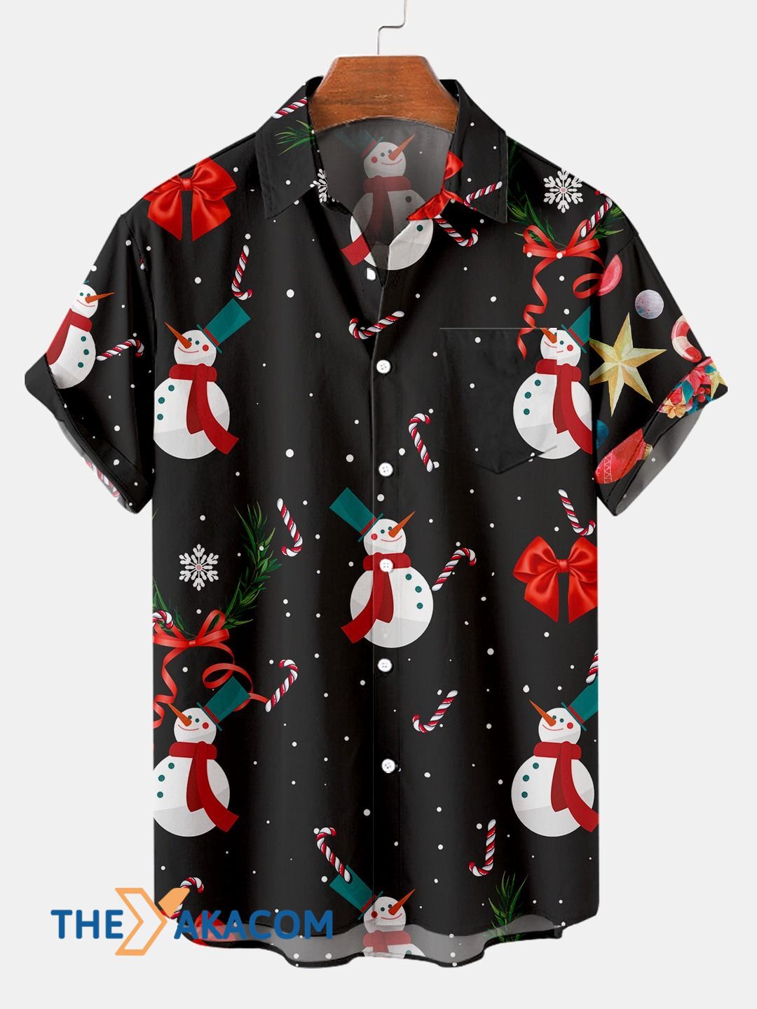 Snowman Wish You A Merry Christmas Short Sleeve Shirt – Smileteeshirt Store