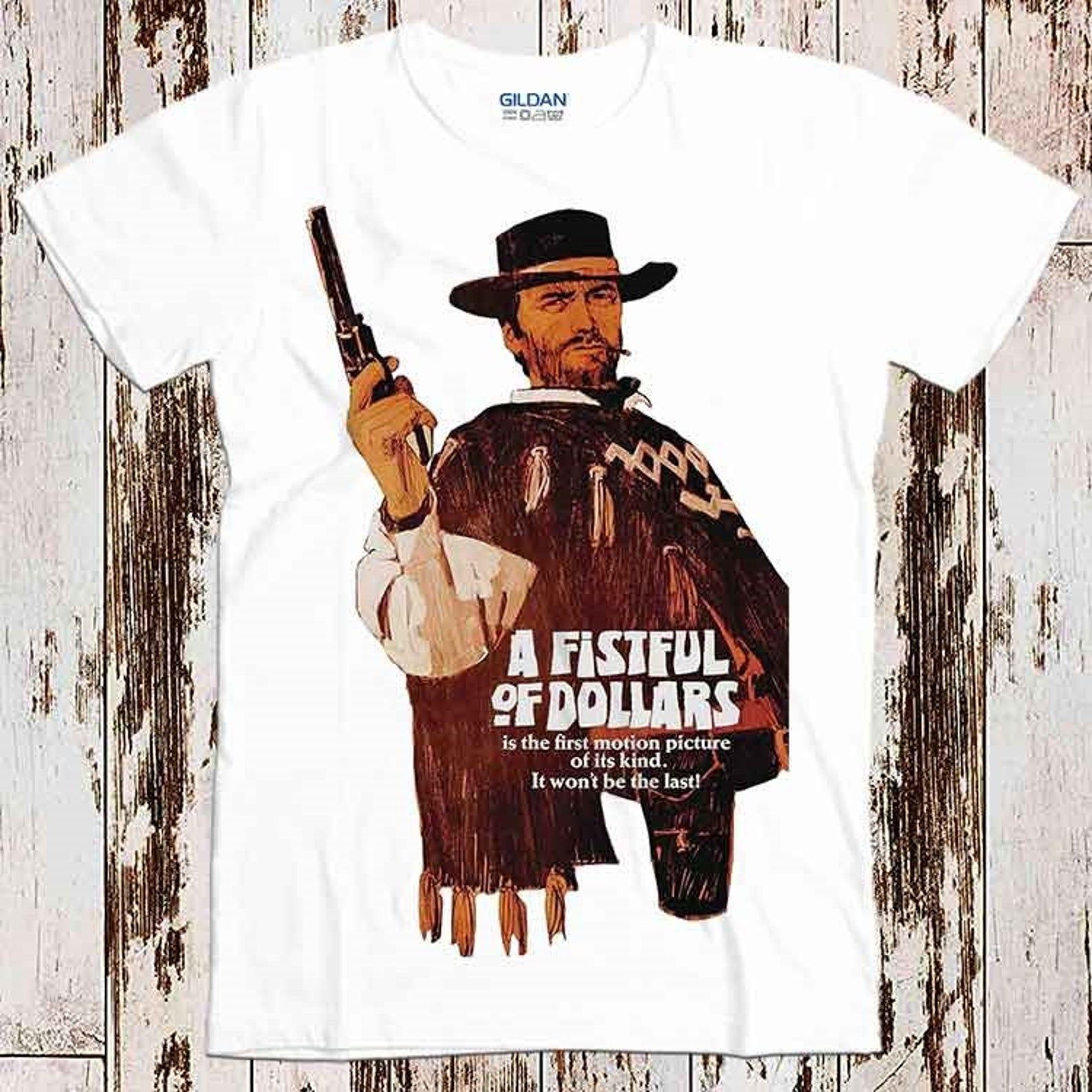 A Fistful Of Dollars Western Retro Cool Vintage Poster Super Tee Top Unisex T Shirt 8232