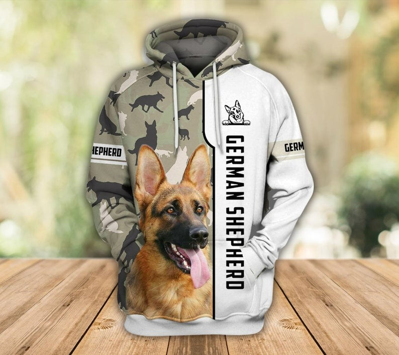 Personalized Dog Christmas Hoodie Shirtt, German Shepherd 3D Hoodie, Funny Dog Hoodie, Dog Christmas Shirt