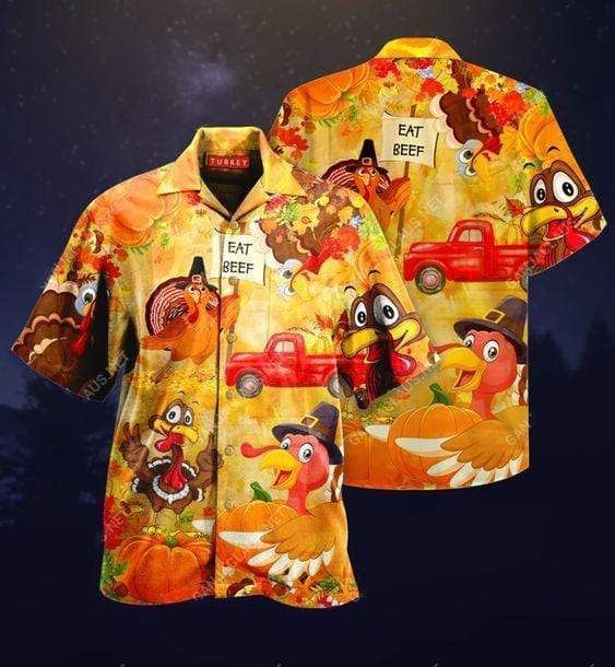 Order Hawaii Aloha Shirts Thanksgiving Turkey Eat Beef Ha79546