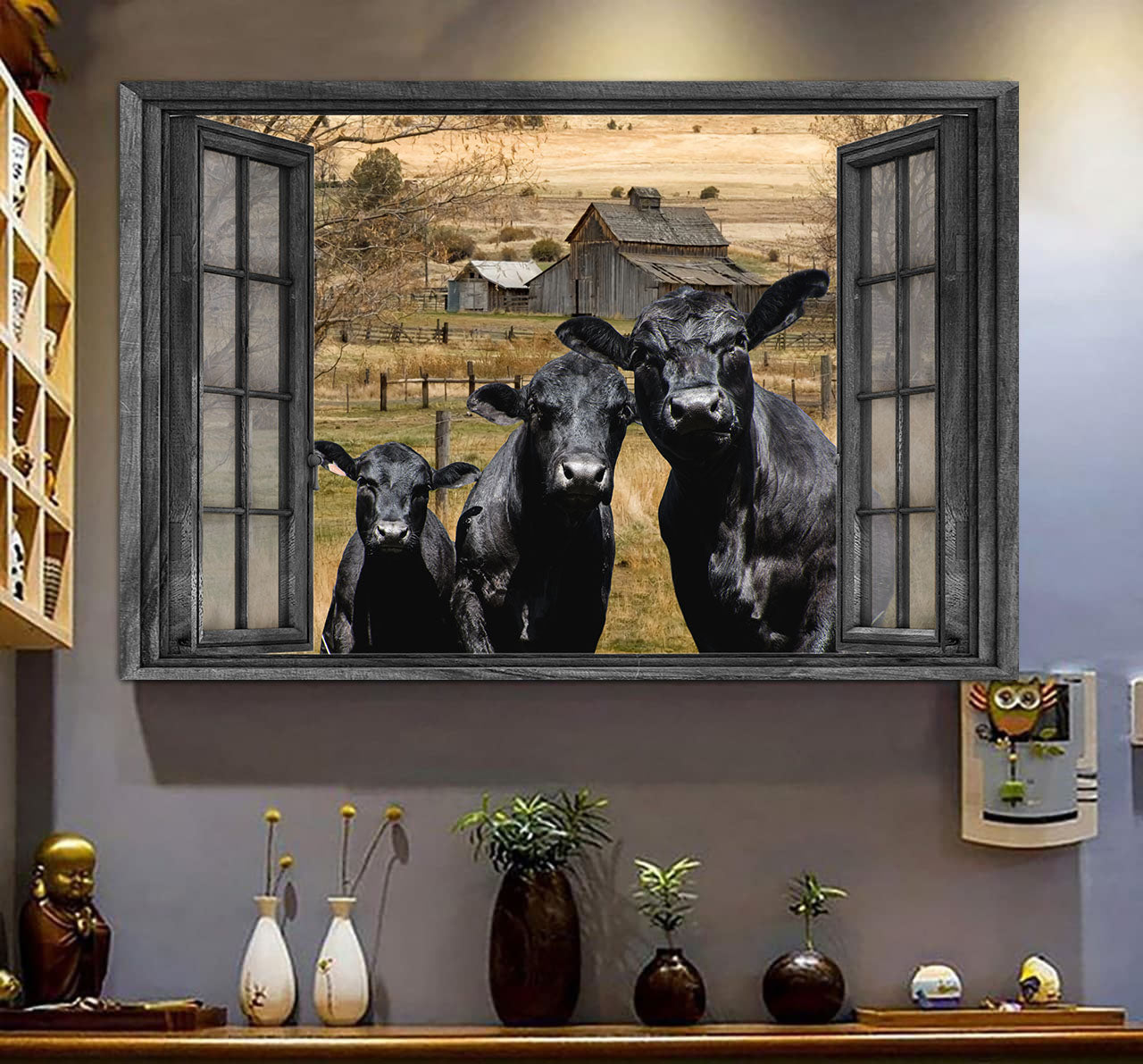 Angus 3D Wall Art Painting Art Farms Animal Home Decoration Gift For Friend