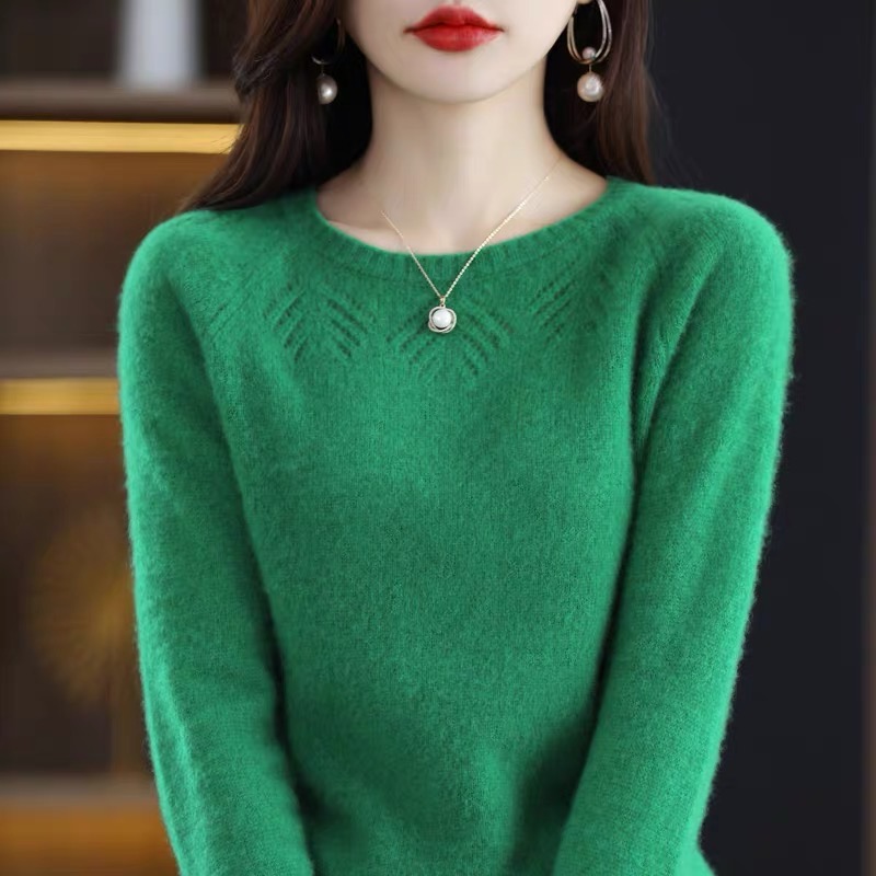 2022 New autumn cashmere sweater women o-neck slim long sleeve pullover female wool casual knitted sweater tops pull femme 22755 alx