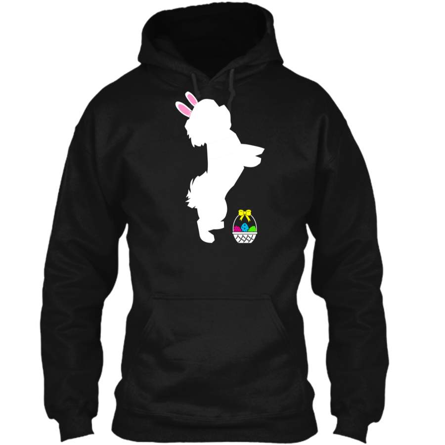 Bichon Frise Easter Bunny Dog Silhouette T-Shirt Pullover Hoodie 8 oz