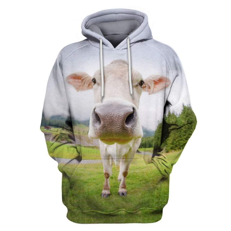 3D All Over Print Lovely Cow Hoodie