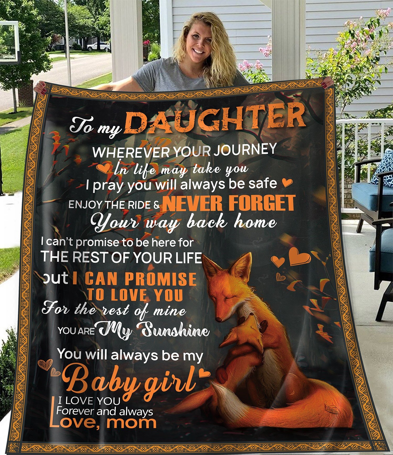 To My Daughter You Are My Sunshine Blanket Gift For Daughter Birthday Gift For Daughter Family Gift From Mom To Daughter Home Decor Bedding Couch Sofa Soft And Comfy Cozy