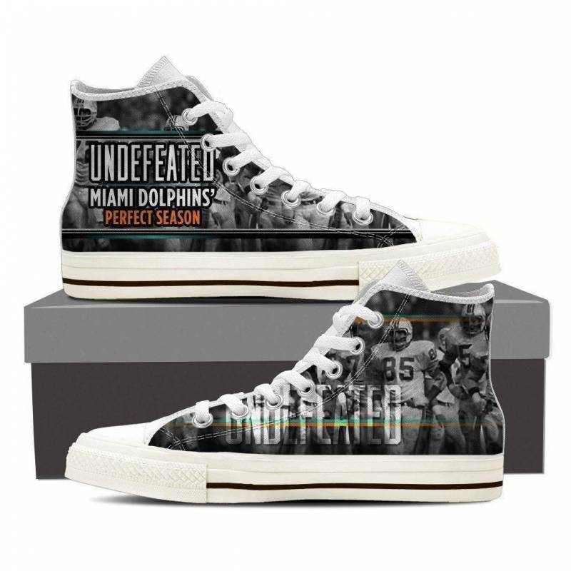 Undefeated Miami Dolphins Perfect Season Shoes Women High Top Sneakers