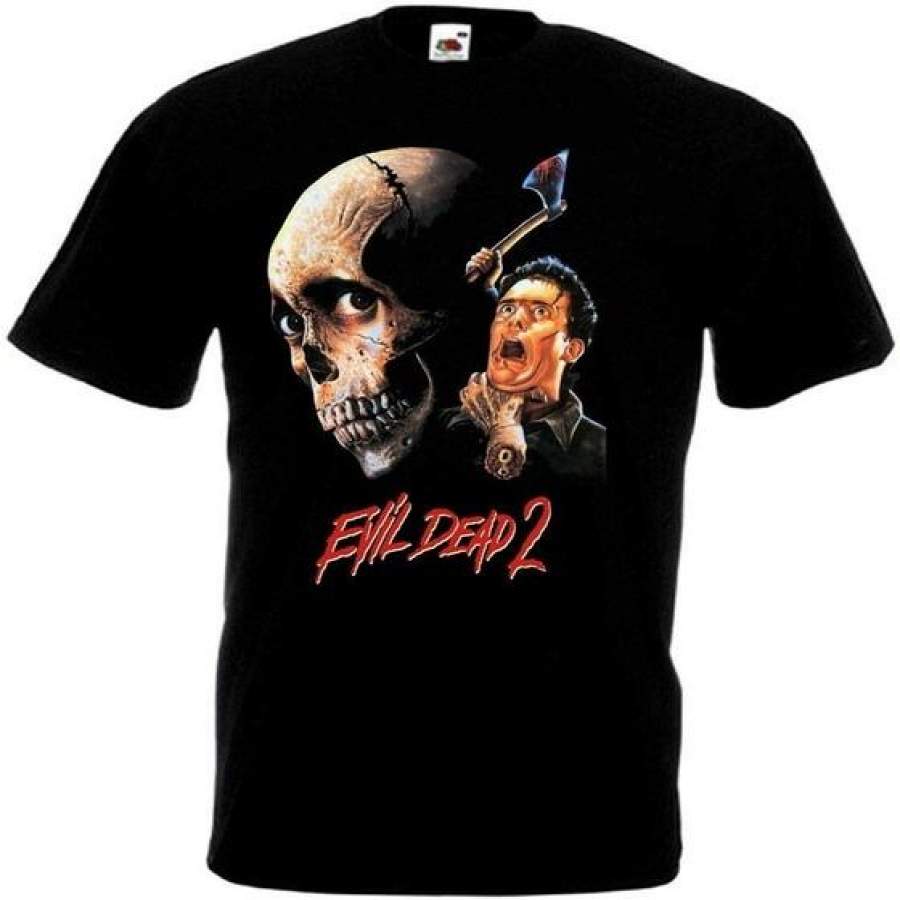 Evil Dead 2 V.4 T Shirt Black Movie Poster Horror All Sizes S-3XL