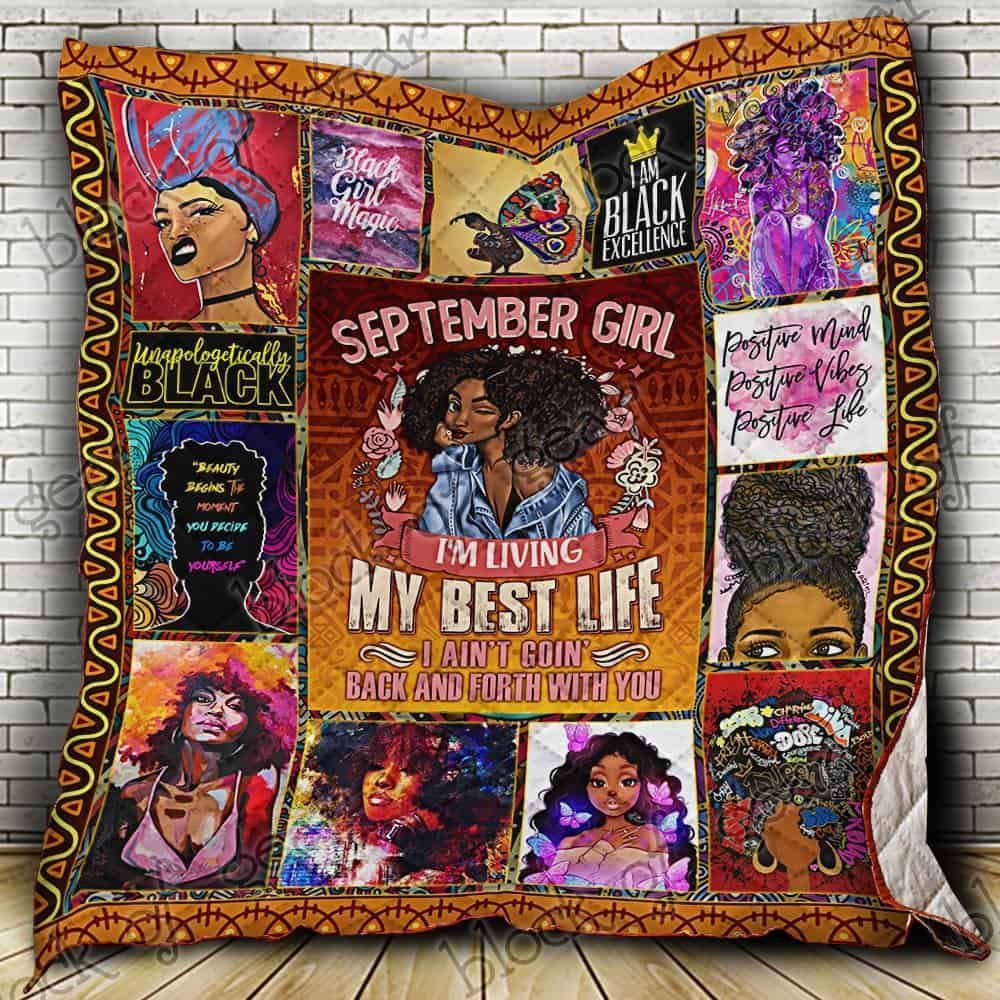 September Black Girl Quilt Cuczg