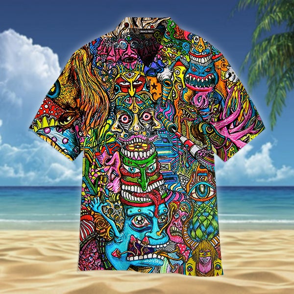 Colorful Trippy Aloha Hawaii Shirts For Men Women Ha3076