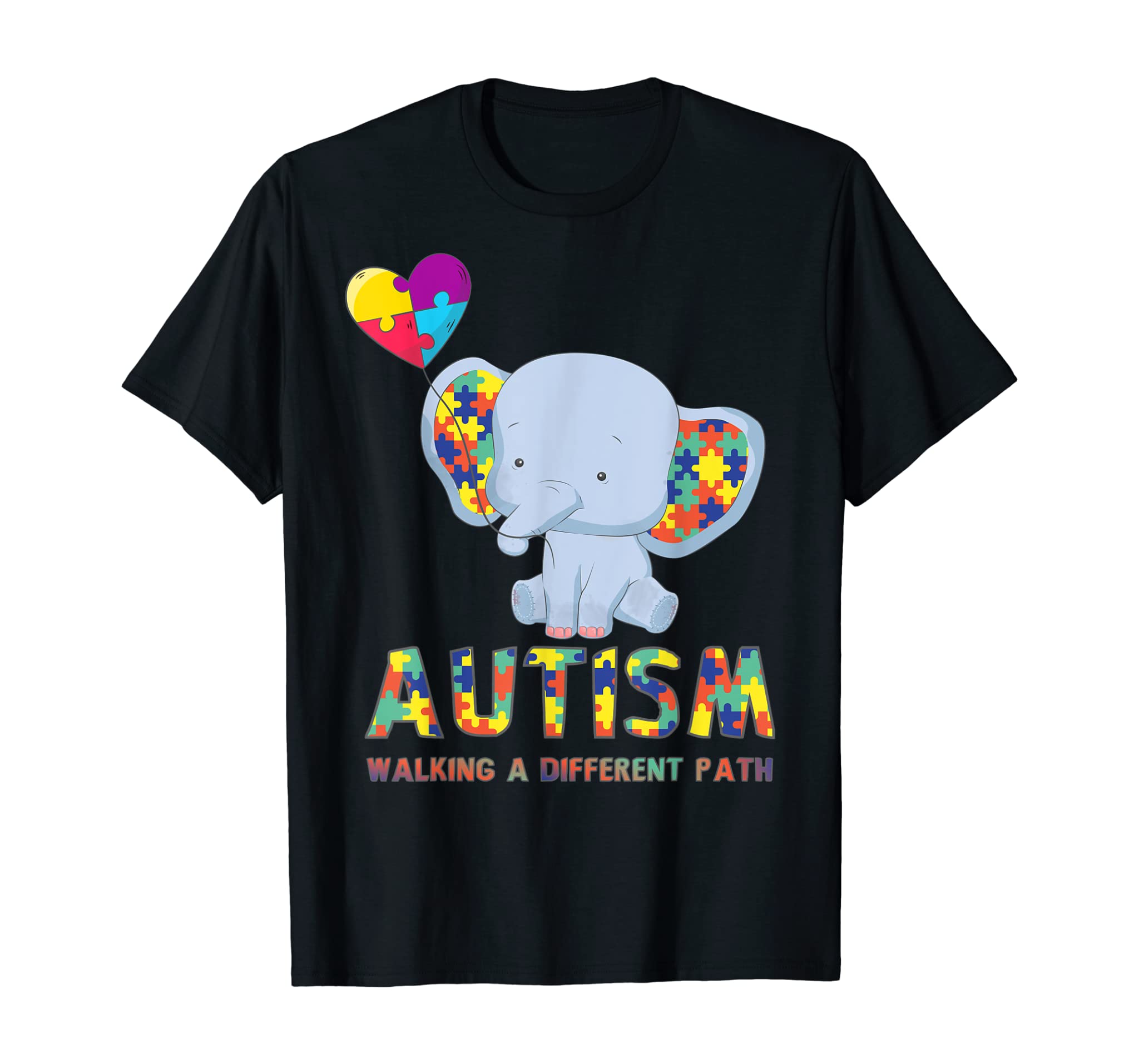 Autism Elephant Walking A Different Path T Shirt For Kids