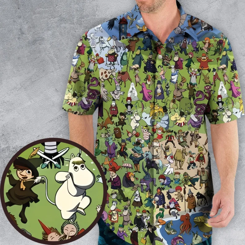 All Characters Of Moomin Hawaiian Shirt