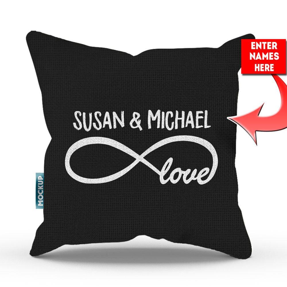 Infinity Love Personalized Throw Pillow With Insert
