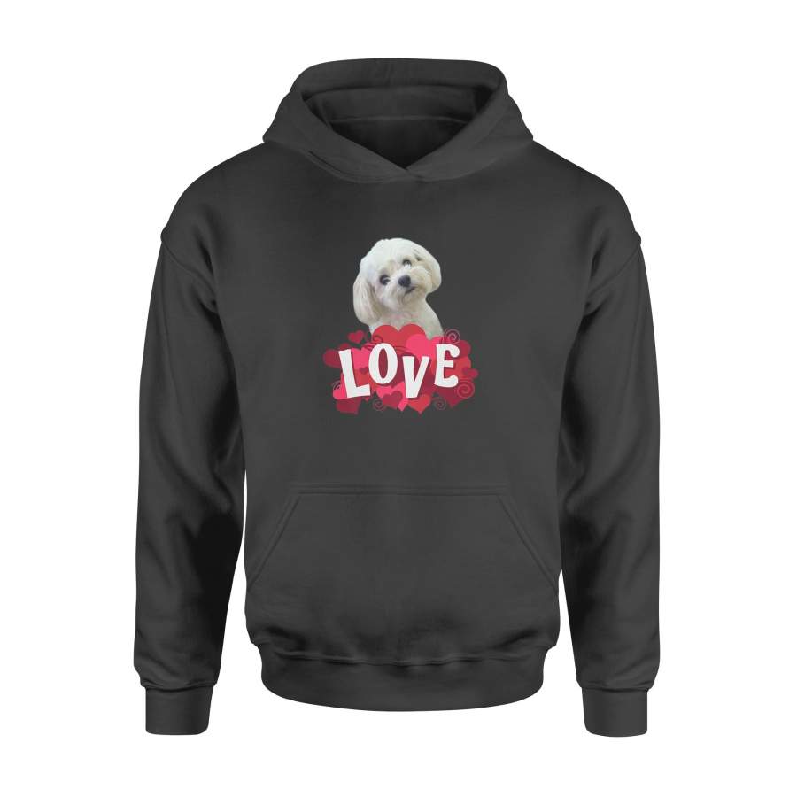 Maltese Dog Lover Puppy Owner Maltipoo Mix Fans Hearts Gift Premium T Shirt – Standard Hoodie