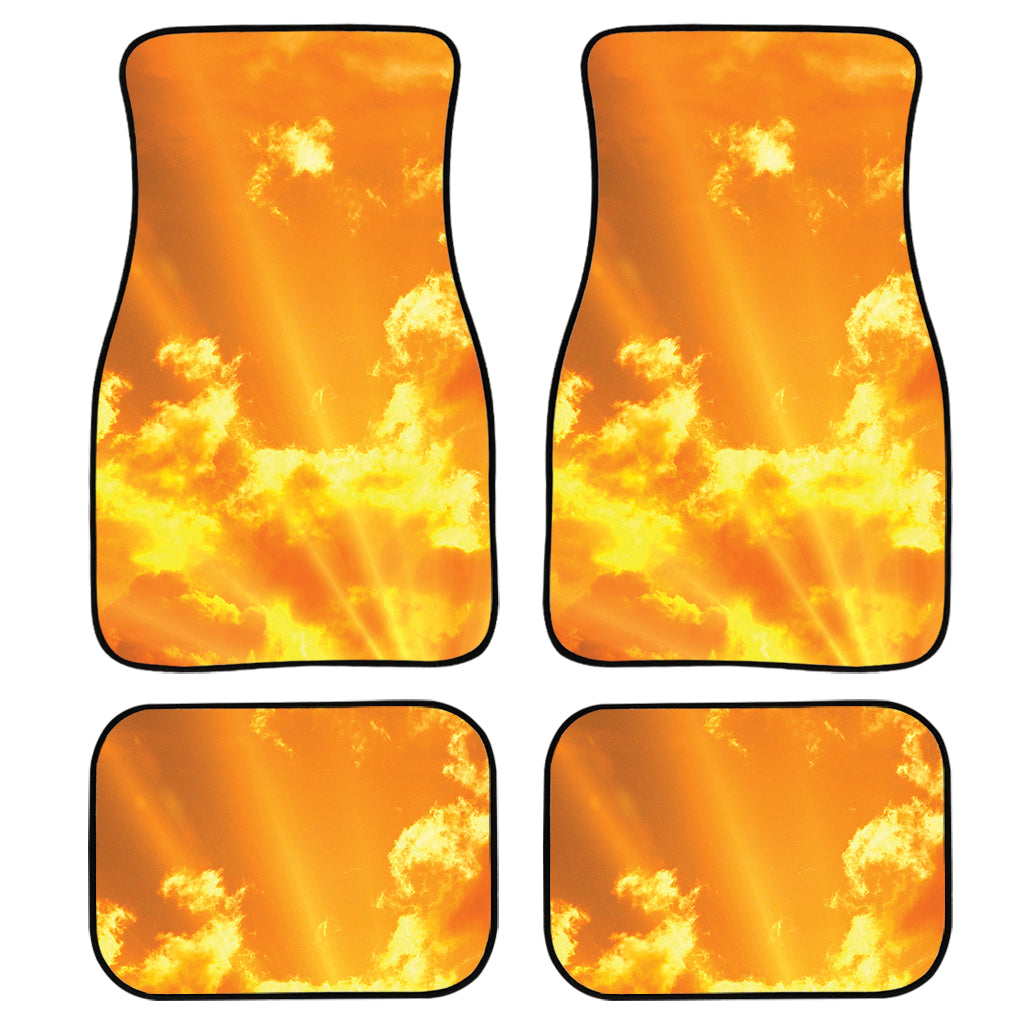 Sunrise Sky Print Front And Back Car Floor Mats, Front Car Mat