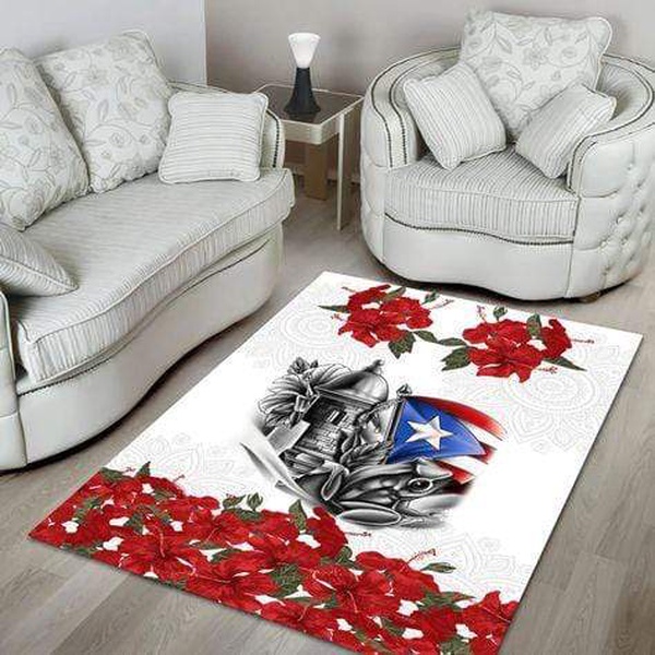 Puerto Rico Maga Flower Rectangle Rug