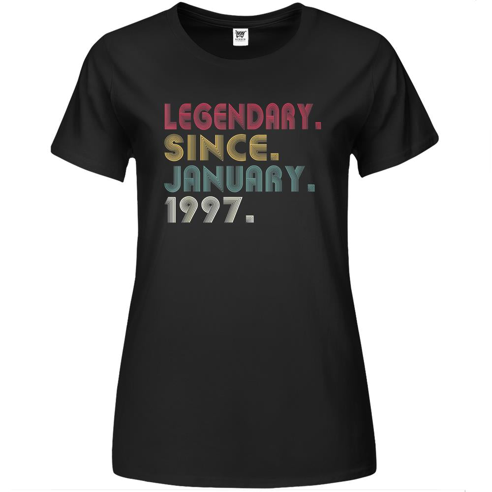 Legendary Since January 1997 25Th Birthday 25 Years Gifts Premium Womens T Shirts